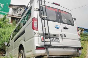 झापामा ईभी भ्यान दुर्घटना हुँदा ९ जना घाइते