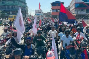 झापामा एमालेको मोटरसाइकल र्‍याली