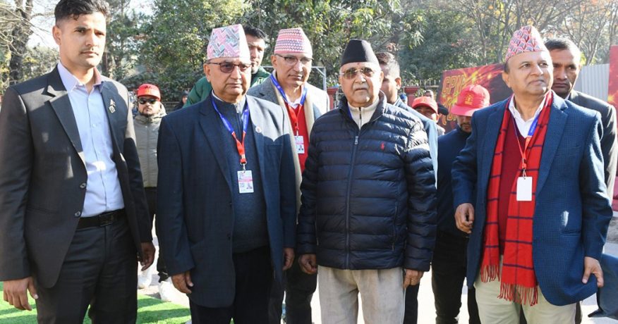 अध्यक्षमा केपी ओलीले फराकिलो अन्तर बनाउँदै