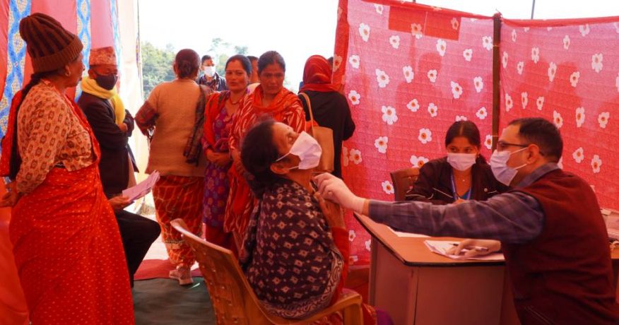 धनकुटाको जितपुरमा १५ सय बढीको निःशुल्क स्वास्थ्य परीक्षण