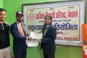 वक्तृत्वकलामा सन्ध्या झा प्रथम