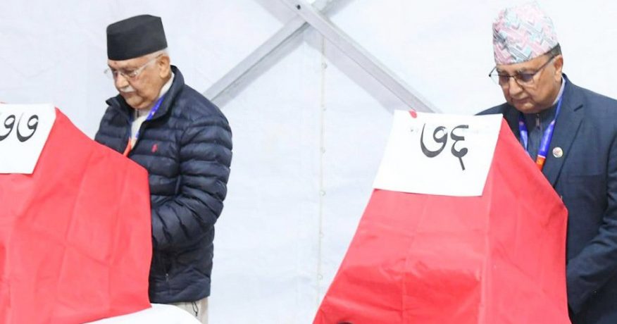 एमाले निर्वाचन : अध्यक्षमा केपी ओलीको तेब्बर अग्रता