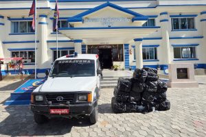 धनकुटाको भेडेटारमा एम्बुलेन्सबाट ४६० किलो गाँजा बरामद