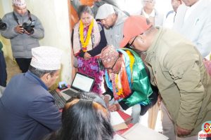 धनकुटामा नेकपाका उम्मेदवार पौडेलले गराए मनोनयन दर्ता