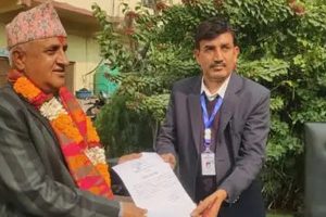 मोरङ–६ बाट एमालेका विनोद ढकालले गराए उम्मेदवारी दर्ता