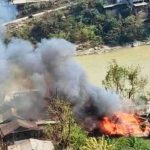 भोजपुरको फेरी बजारमा आगलागी हुँदा एक घर जलेर नष्ट