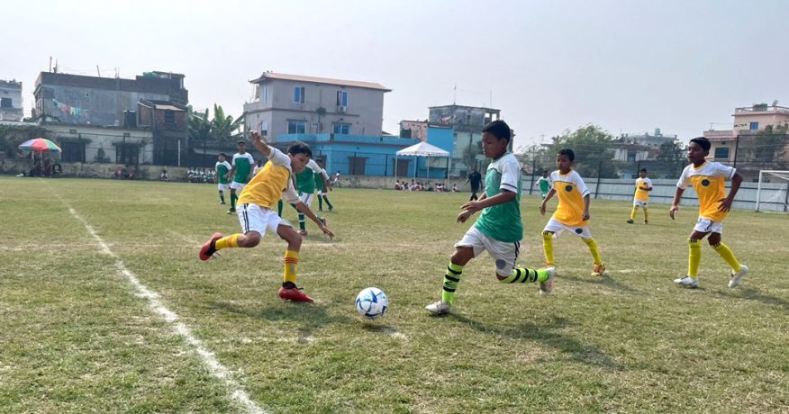 विराटनगरको एभरेस्टमा अन्तर हाउस फुटबल प्रतियोगिता सुरु