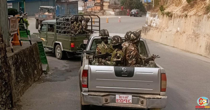 धनकुटामा निर्वाचन लक्षित सेनाको गस्ती तीव्र