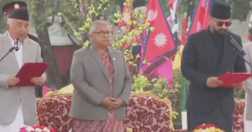 नवनियुक्त प्रधानमन्त्री बालेन्द्र शाहले लिए सपथ