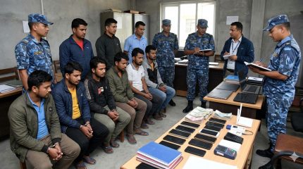 सुनसरीमा अनलाइन जुवा खेल्ने र खेलाउनेसहित १० जना पक्राउ