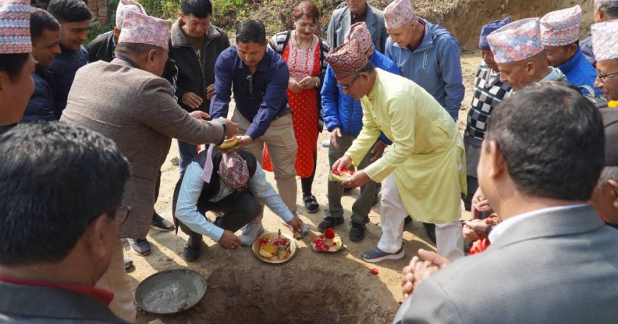 धनकुटामा शिक्षक हित साकोसको भवन शिलान्यास, नगरपालिकाले १० लाख सहयोग गर्ने