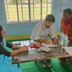 मोरङको ग्रामथानमा निःशुल्क स्वास्थ्य शिविर, २ सय बढीले लिए सेवा