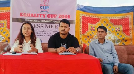 विराटनगरमा पाँचौँ संस्करणको ‘इक्वालिटी कप क्रिकेट’ प्रतियोगिता हुँदै