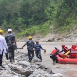 धनकुटाको तमोर नदीमा विपद् प्रतिकार्य सम्बन्धी संयुक्त नमुना अभ्यास