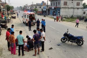 मोरङको रंगेलीमा मोटरसाइकलले ठक्कर दिँदा वृद्धाको मृत्यु