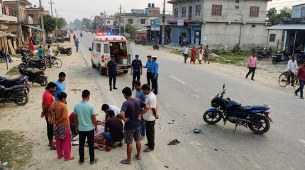 मोरङको रंगेलीमा मोटरसाइकलले ठक्कर दिँदा वृद्धाको मृत्यु