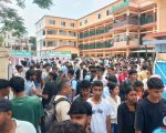 अरनिकोमा प्रवेश परीक्षा दिनेको अत्यधिक भीड, सडक जाम भएपछि प्रहरी परिचालन