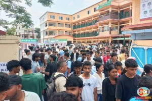 अरनिकोमा प्रवेश परीक्षा दिनेको अत्यधिक भीड, सडक जाम भएपछि प्रहरी परिचालन