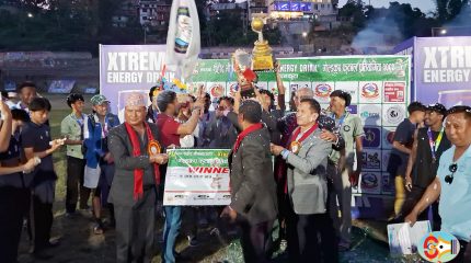 धनकुटालाई ट्राइबेकरमा हराउँदै बेलबारीले जित्यो भीमनारायण गोल्डकपको उपाधि