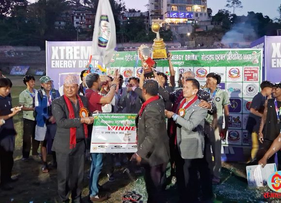 धनकुटालाई ट्राइबेकरमा हराउँदै बेलबारीले जित्यो भीमनारायण गोल्डकपको उपाधि