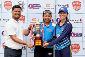 वर्षाका कारण खेल रोकिँदा क्रिकेट युनाइटेड कप सिरिज बराबरीमा