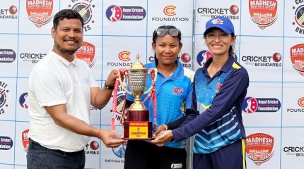 वर्षाका कारण खेल रोकिँदा क्रिकेट युनाइटेड कप सिरिज बराबरीमा