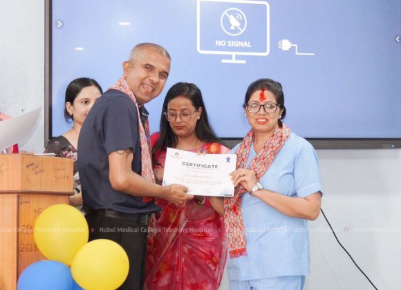नोबेलमा १० बर्षभन्दा बढी समय काम गर्ने ४५ जना नर्सहरु सम्मानित