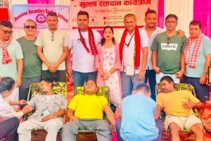विराटनगरमा भएको खुला रक्तदानमा ५१ पिन्ट रगत संकलन