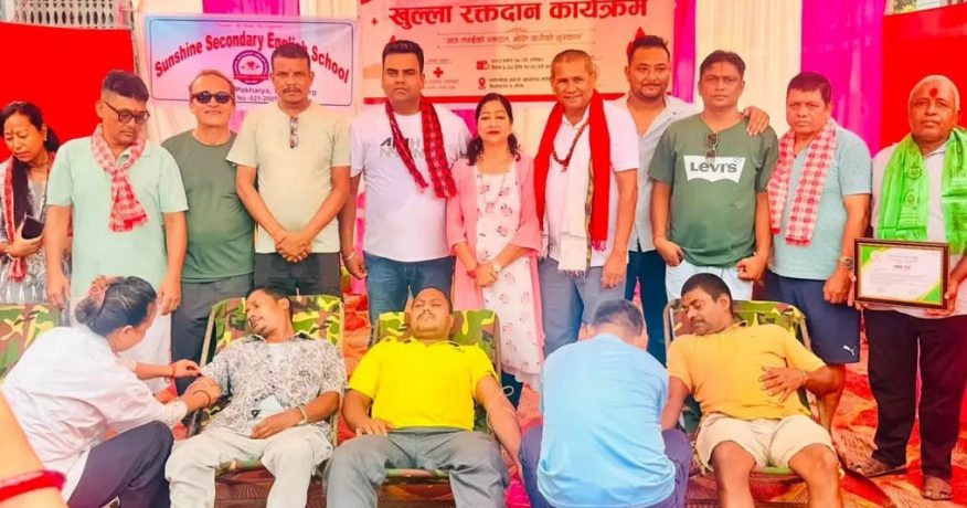 विराटनगरमा भएको खुला रक्तदानमा ५१ पिन्ट रगत संकलन
