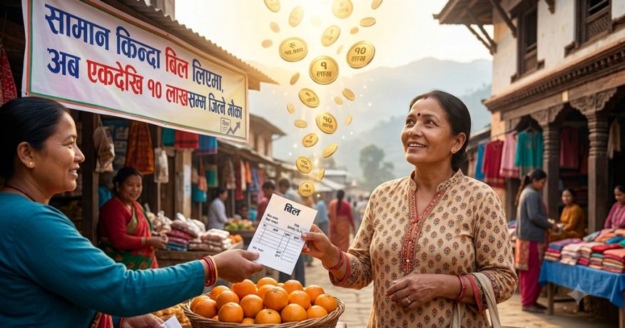 करदाता प्रोत्साहन : सामान किन्दा बिल लिएमा अब एकदेखि १० लाखसम्म जित्ने मौका