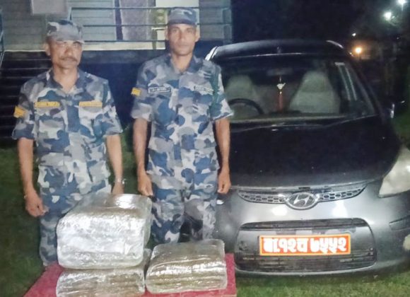 मोरङको जहदामा कारबाट गाँजा बरामद, कार छाडेर भागे चालक