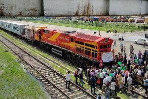 पहिलोपटक विराटनगर आइपुग्यो कार्गो रेल
