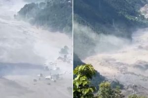 भोटेकोशीमा आएको भीषण बाढीले रसुवा बजार र भन्सार बगायो, ठूलो क्षतिको आशंका