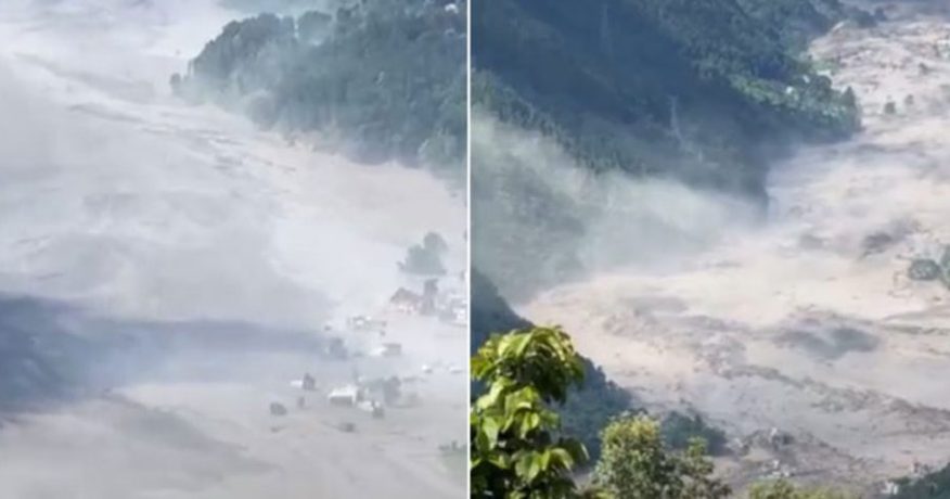 भोटेकोशीमा आएको भीषण बाढीले रसुवा बजार र भन्सार बगायो, ठूलो क्षतिको आशंका 