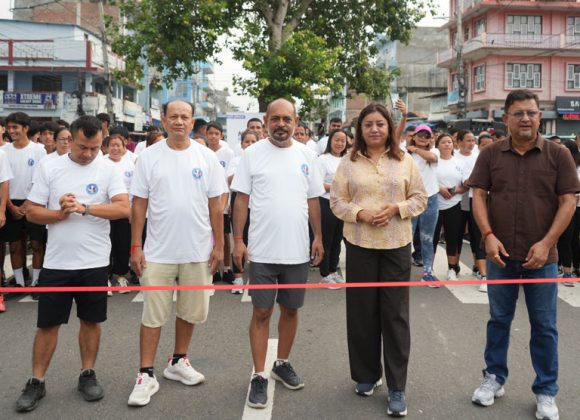 न्युरो अस्पतालको वार्षिकोत्सव : गाईघाटमा मिनी म्याराथन र निःशुल्क स्वास्थ्य शिविर
