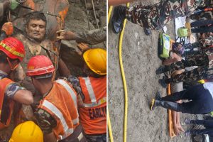 बाढीले सुरुङ थुनिएको १० दिनपछि दुई जनाको जीवितै उद्धार