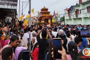 विराटनगरमा भव्य भयो राधाकृष्ण रथयात्रा, उर्लियो जनसागर