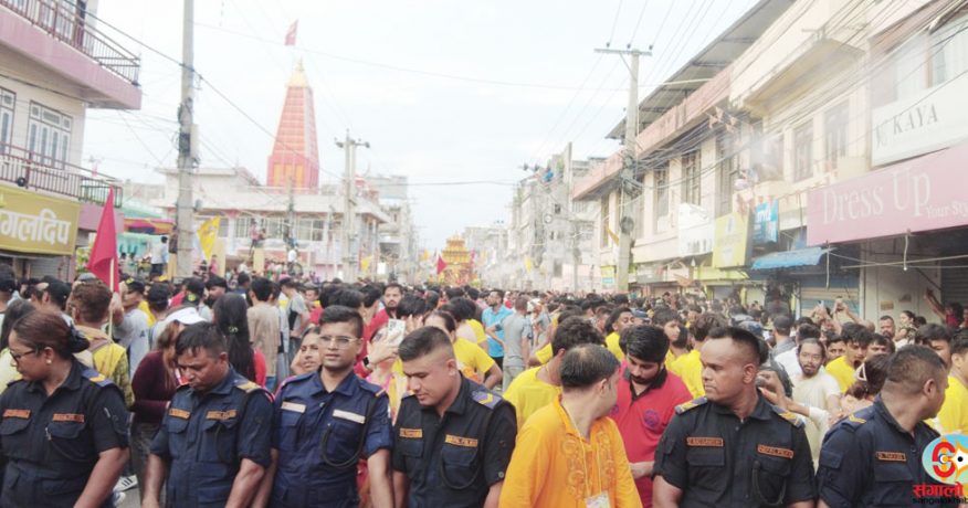 विराटनगरमा भव्य भयो राधाकृष्ण रथयात्रा, उर्लियो जनसागर