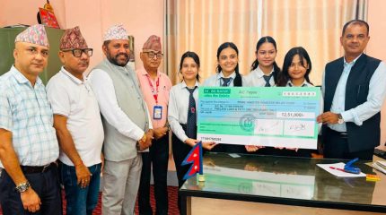 विराटनगरको शिक्षादीप कलेजद्वारा बाढीपीडितलाई १२ लाख ५१ हजार सहयोग