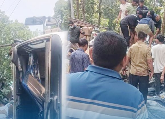 उदयपुरमा ट्रक र हायस ठोक्किँदा १७ जना घाइते
