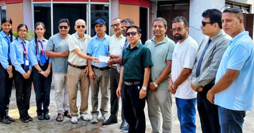 विराटनगरको कान्तिपुर कलेजद्वारा बाढीपीडितलाई ५ लाख सहयोग