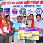 आयोजकले जित्यो मन्जिल स्मृति रानीगढी रनिङ कपको उपाधि