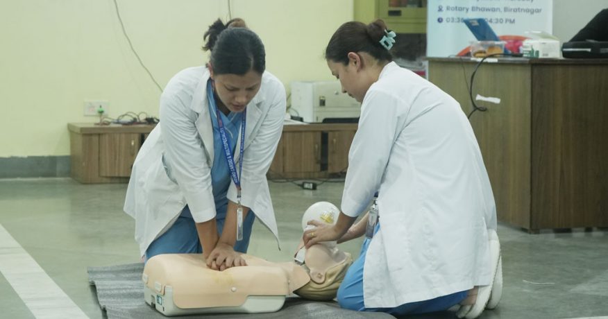 विराटनगरमा न्युरो अस्पतालको आयोजनामा सीपीआर तालिम
