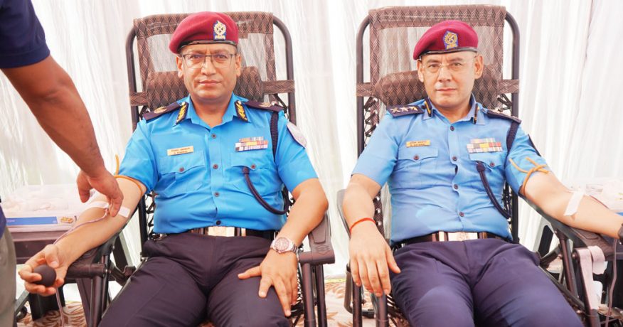 विराटनगरमा प्रहरी दिवसको अवसरमा रक्तदान, १३६ पिन्ट रगत संकलन
